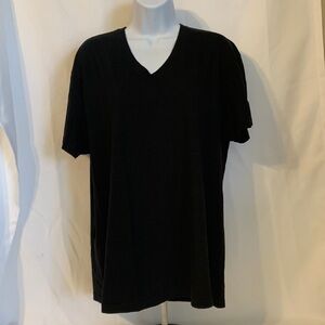 Polo by Ralph Lauren Woman’s Size Large Solid Black V Neck Short Sleeve T-shirt